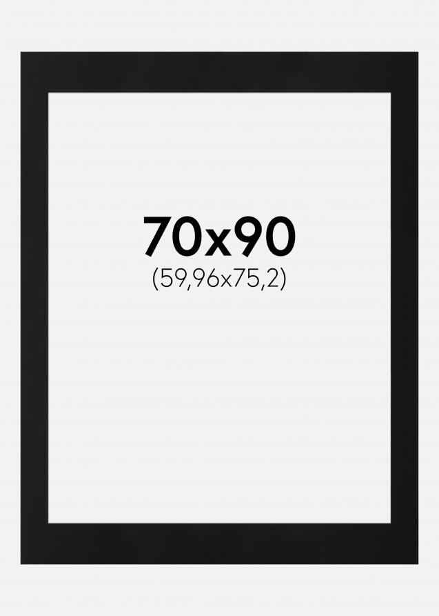 Passepartout Sort Standard (Hvid Kerne) 70x90 cm (59,96x75,2)