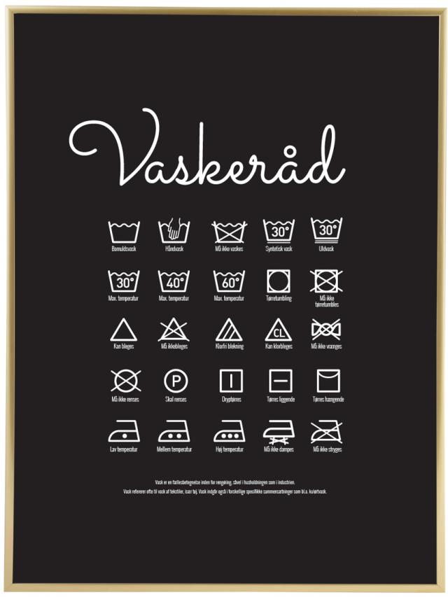 Vaskeråd - Sort Plakat