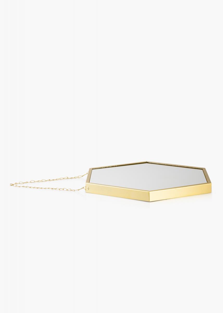 KAILA Spejl Hex Chain - Guld 39x45 cm