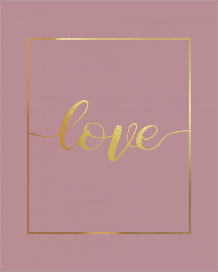 Love Gold 40x50 cm