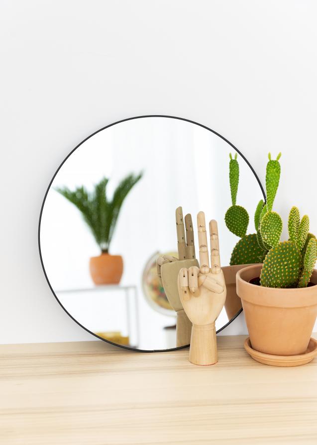 KAILA Round Mirror - Thin Black 40 cm Ø