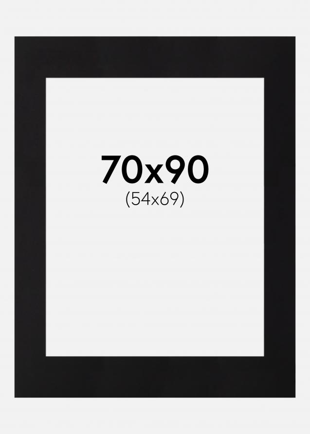 Passepartout Canson Sort (Hvid kerne) 70x90 cm (54x69)