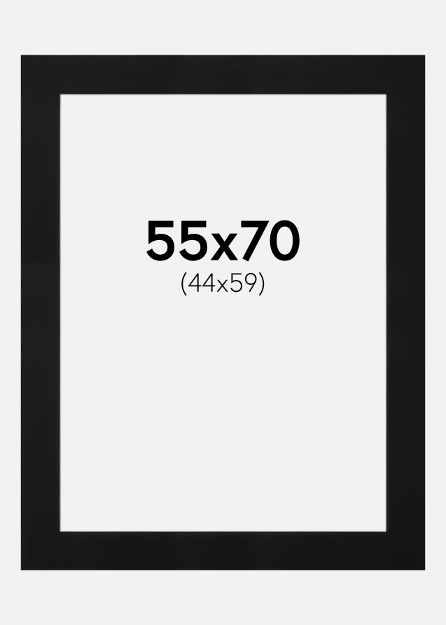 Passepartout Sort Standard (Hvid kerne) 55x70 cm (44x59)