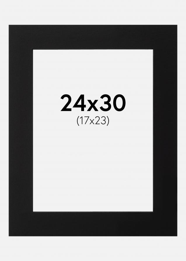 Passepartout Sort (Sort kerne) 24x30 cm (17x23)