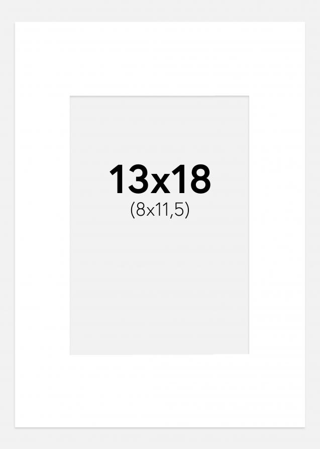 Passepartout Superhvid (Hvid Kerne) 13x18 cm (8x11,5 cm)