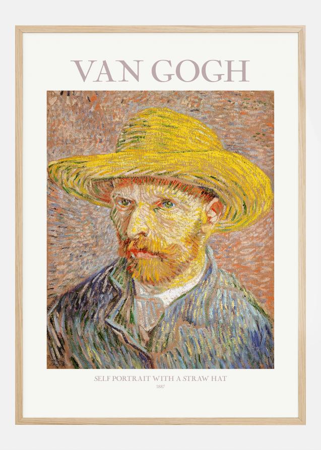 VAN GOGH - Self Portrait With Straw Hat Plakat