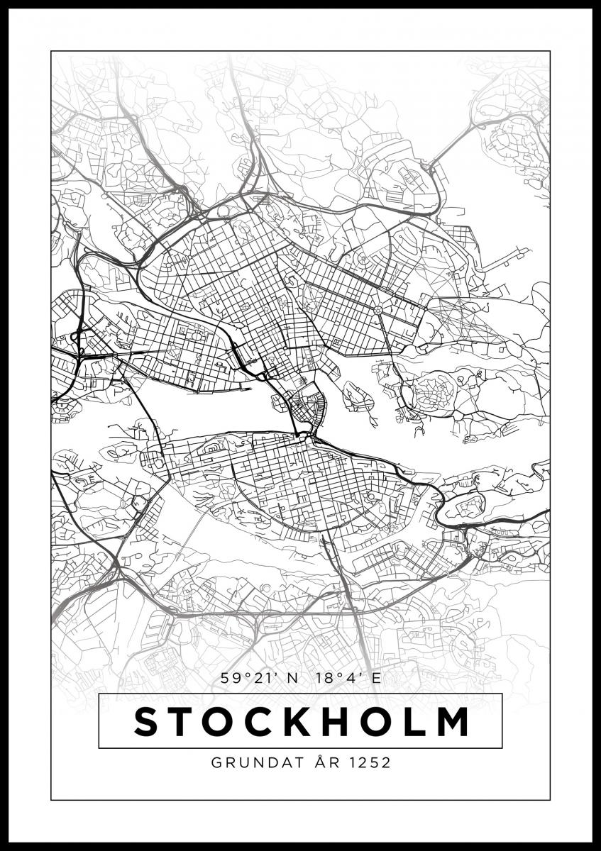 Stockholm Kort Kort Stockholm Sodermanland Og Gotland Sverige