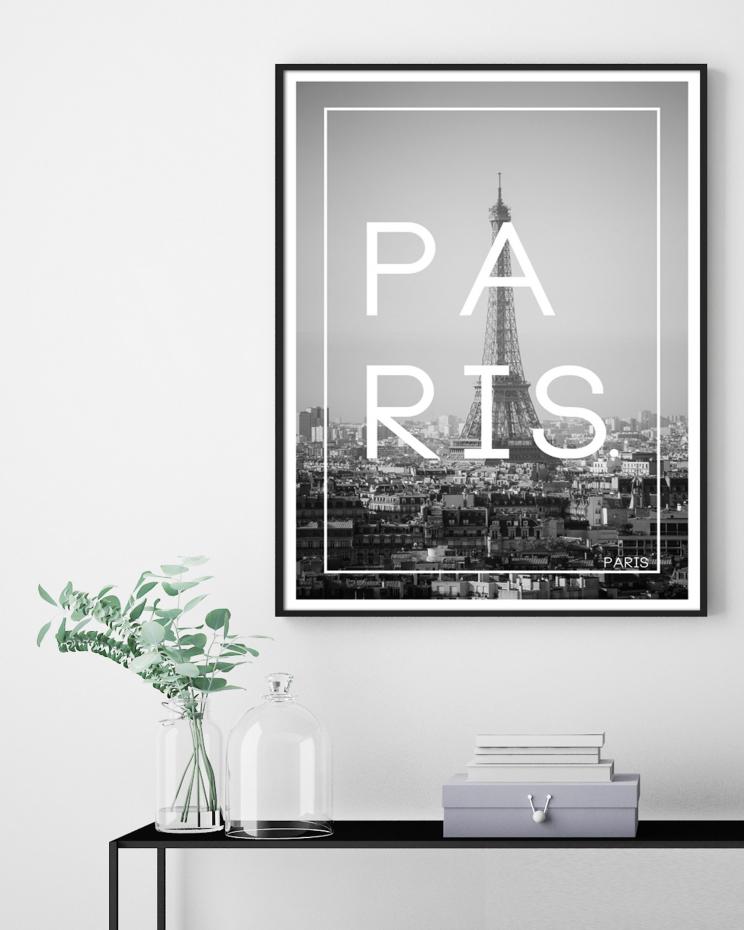 Paris II Black & White - 50x70 cm