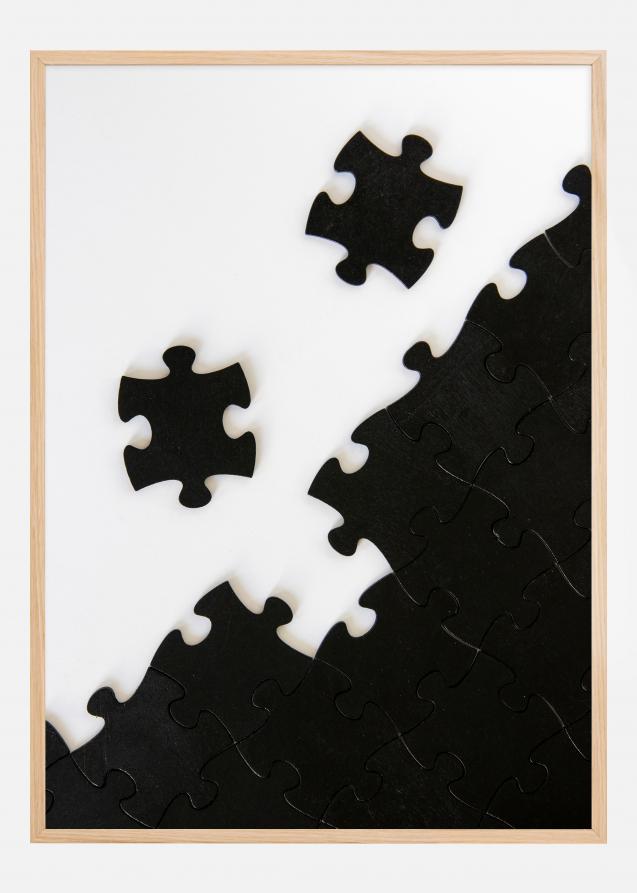 Black Puzzle Piece Plakat