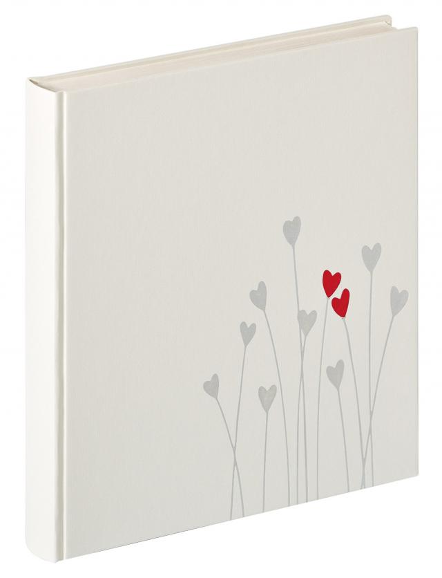 Hjerte Bryllupsalbum Hvid - 28x30,5 cm (50 Hvide sider / 25 blade)