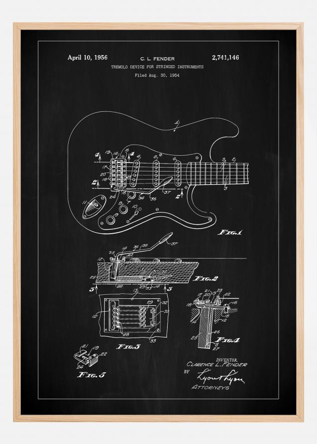 Patent Print - Tremolo Device - Black Plakat