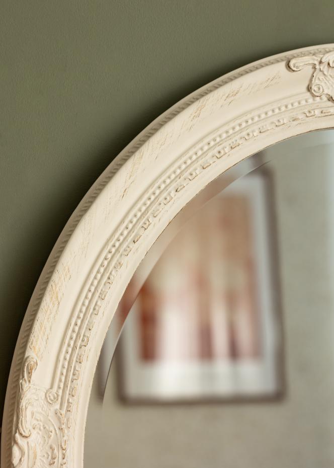 Spejl Antique Hvid Oval 50x60 cm