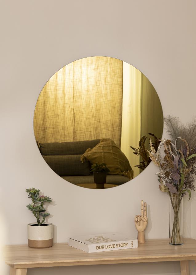 Spejl Rich Yellow 80 cm Ø