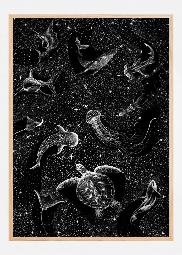 Cosmic Ocean (Black Version) Plakat