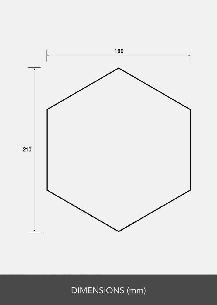 Spejl St Hexagon 18x21 cm - 5 Stk.