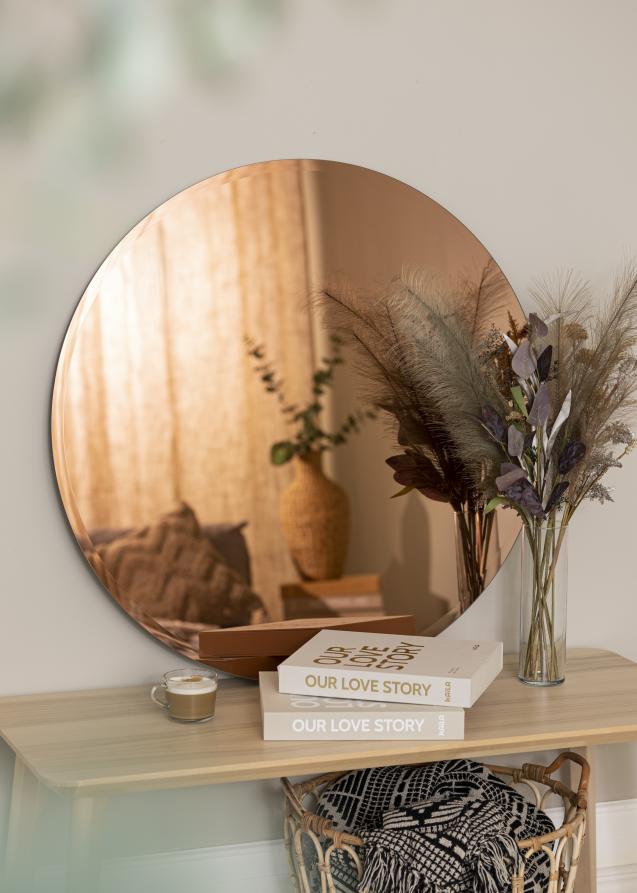 KAILA Rundt Spejl Rose Gold Deluxe 90 cm Ø
