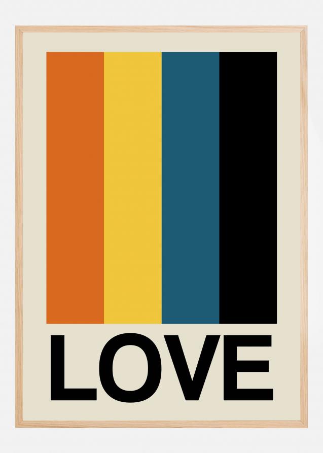 Retro Stripe LOVE Sundaze Plakat