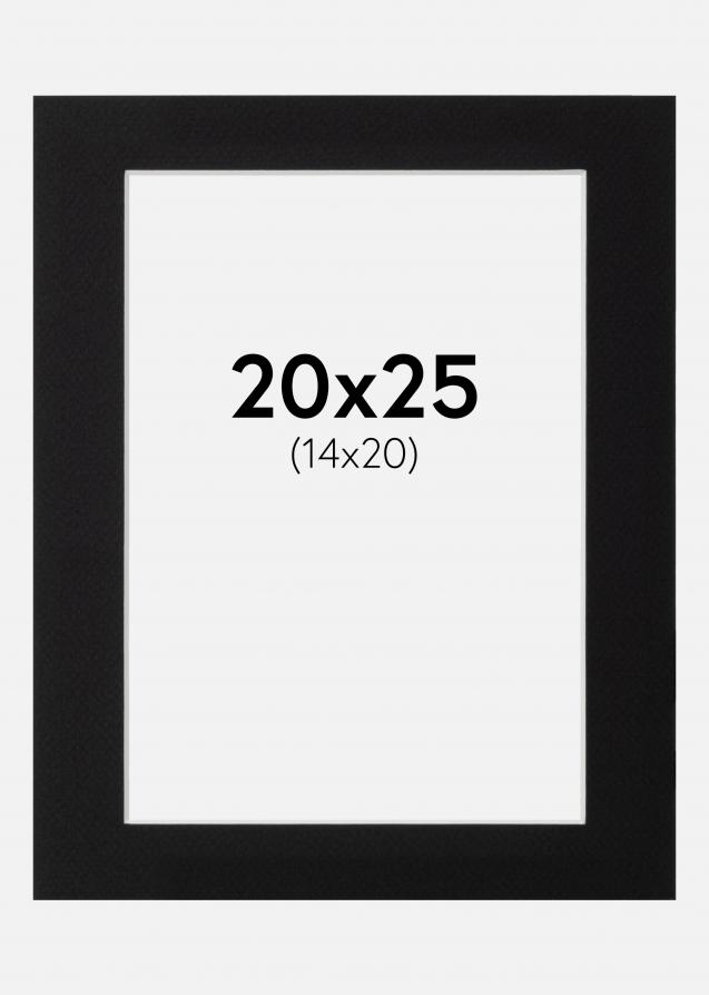 Passepartout Canson Sort (Hvid kerne) 20x25 cm (14x20)