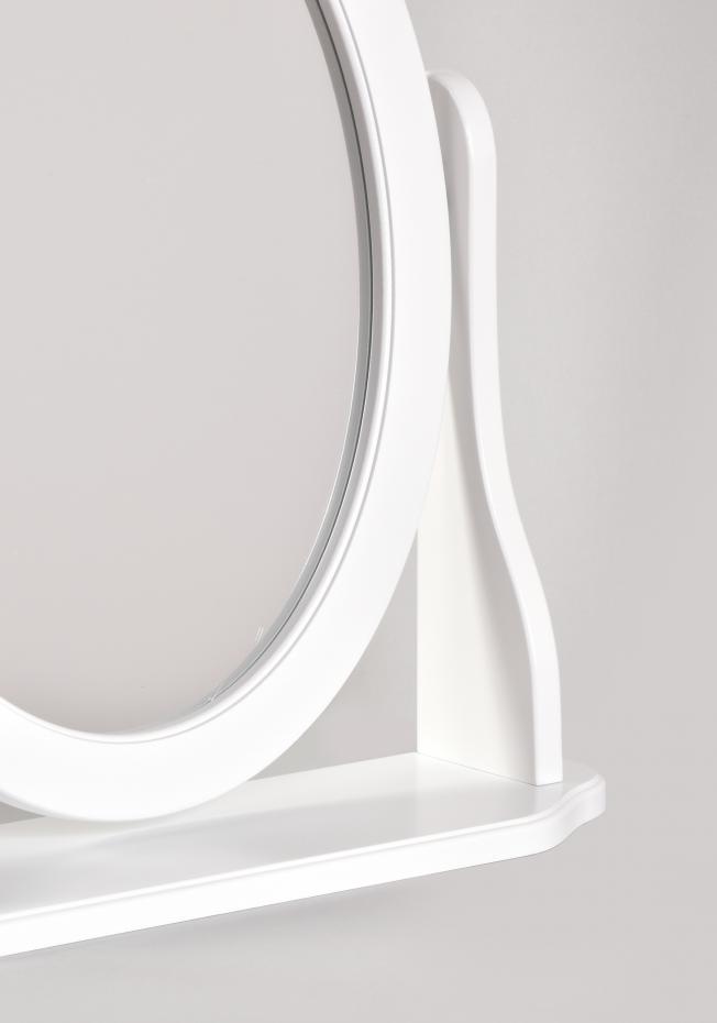 Spejl Bella Oval Dressing Table Hvid 46x49x12 cm