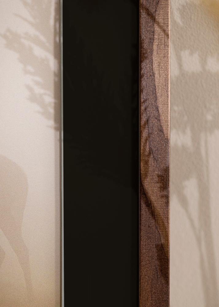 Ramme Stilren Valnd 30x30 cm - Passepartout Sort 8x8 inches (20,32x20,32 cm)