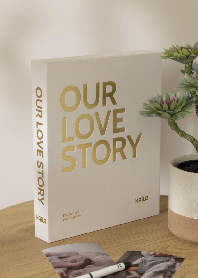 KAILA OUR LOVE STORY Creme - Coffee Table Photo Album (60 Sorte Sidere)