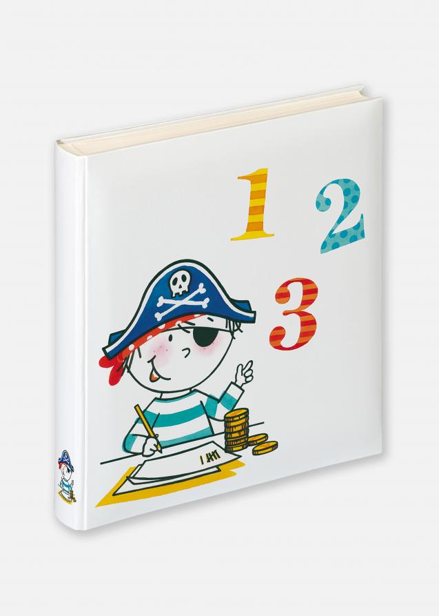 Børnealbum Piratskole - 28x30,5 cm (50 Hvide sider / 25 blade)