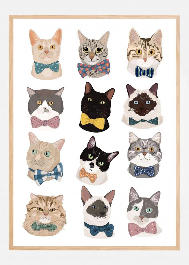 Cats In Bow Tie Plakat