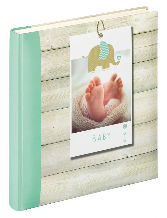 Welcome Babyalbum Grön - 28x30,5 cm (50 Hvide sider / 25 blade)
