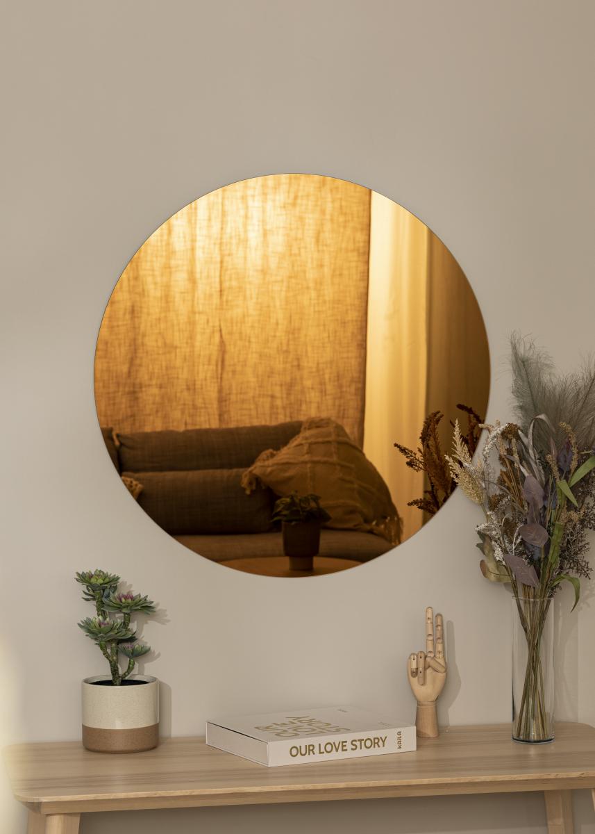 Spejl Golden Bronze 80 cm Ø