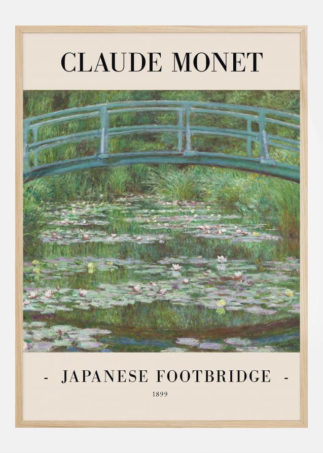 Claude Monet -Japanese Footbridge 1899 Plakat
