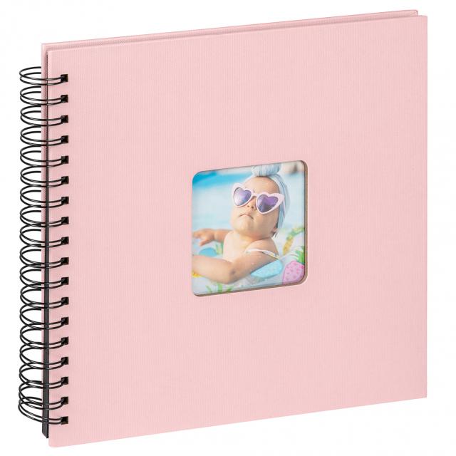 Fun Babyalbum Rosa - 26x25 cm (40 Sorte Sider/20 blade)