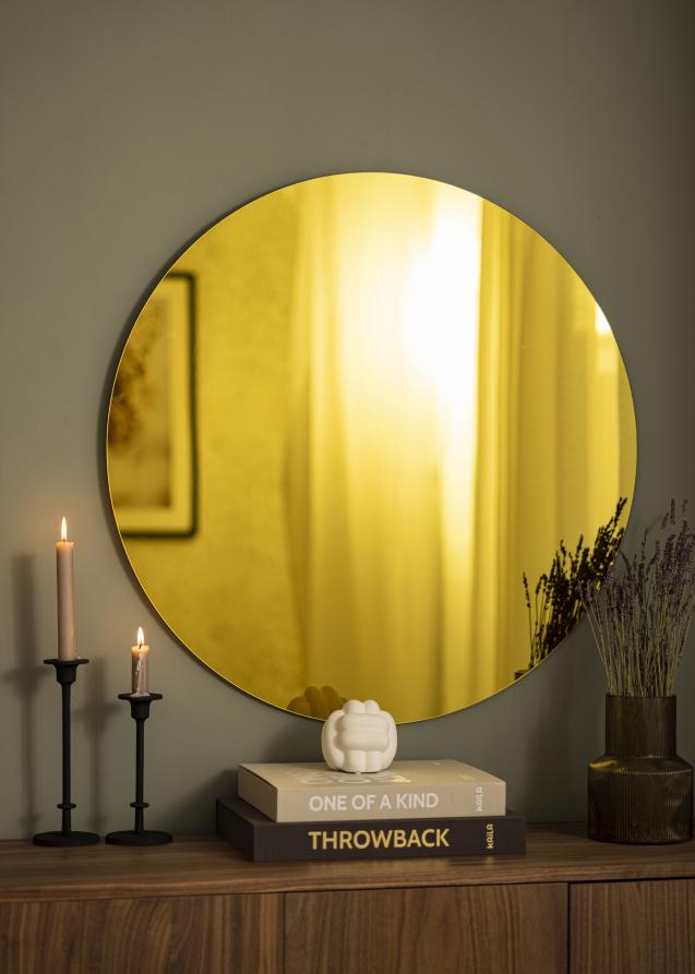 Spejl Rich Yellow 80 cm Ø