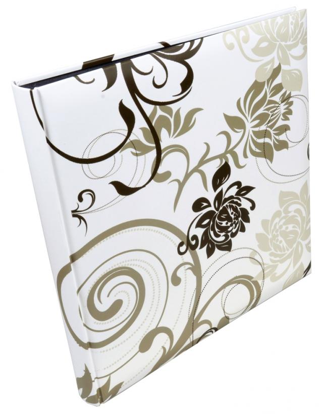 Grindy Fotoalbum Hvid - 30x30 cm (60 Sorte sider / 30 blade)