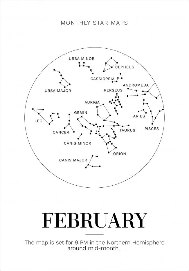 Monthly star February Plakat