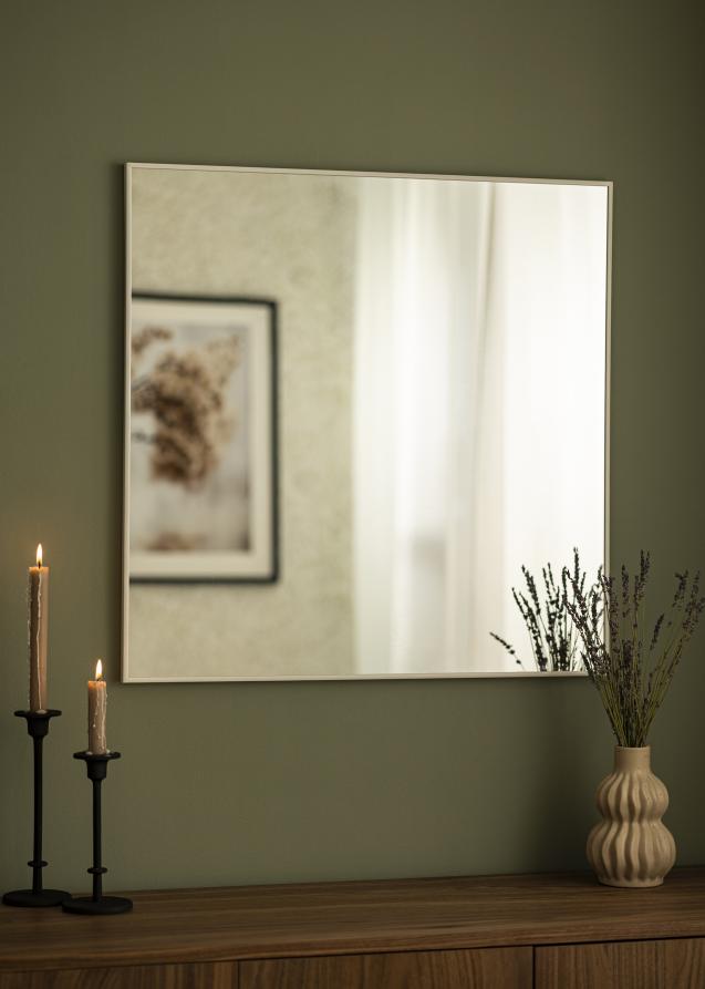 Spejl Minimal White 70x70 cm