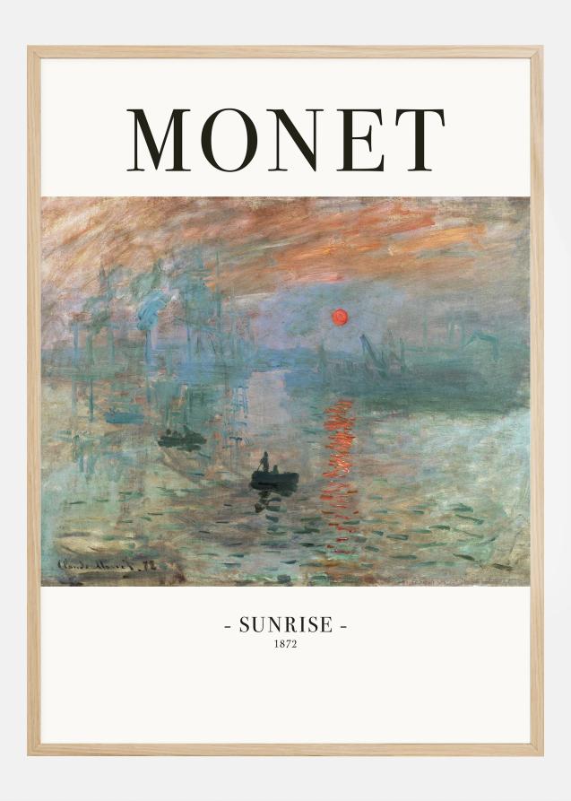 Claude Monet -Sunrise 1872 Plakat