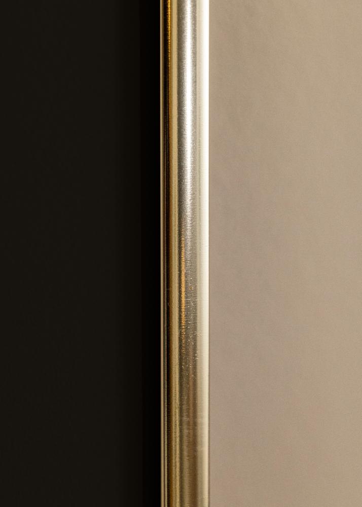 Ramme Aluminium Blank Guld 50x50 cm - Passepartout Sort 35x35 cm