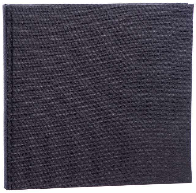 Base Line Canvas Sort 26x25 cm (40 Hvide Sider / 20 Ark)
