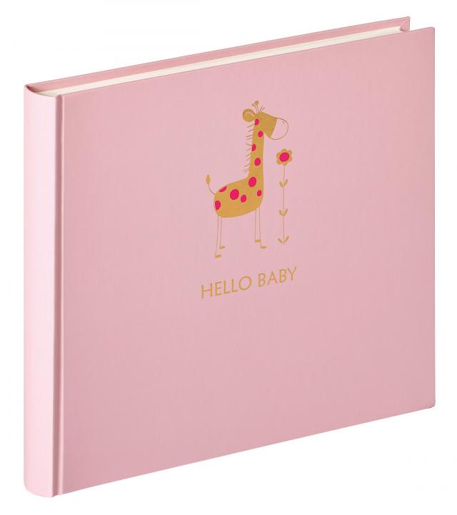 Hello Babyalbum Rosa - 25x28 cm (50 Hvide sider / 25 blade)