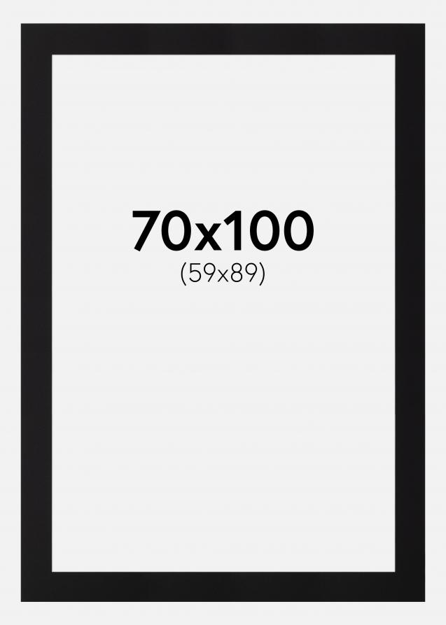 Passepartout Sort Standard (Hvid kerne) 70x100 cm (59x89)