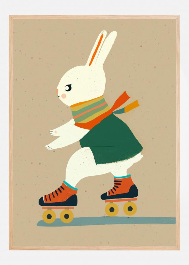 Inline Skating Bunny Plakat