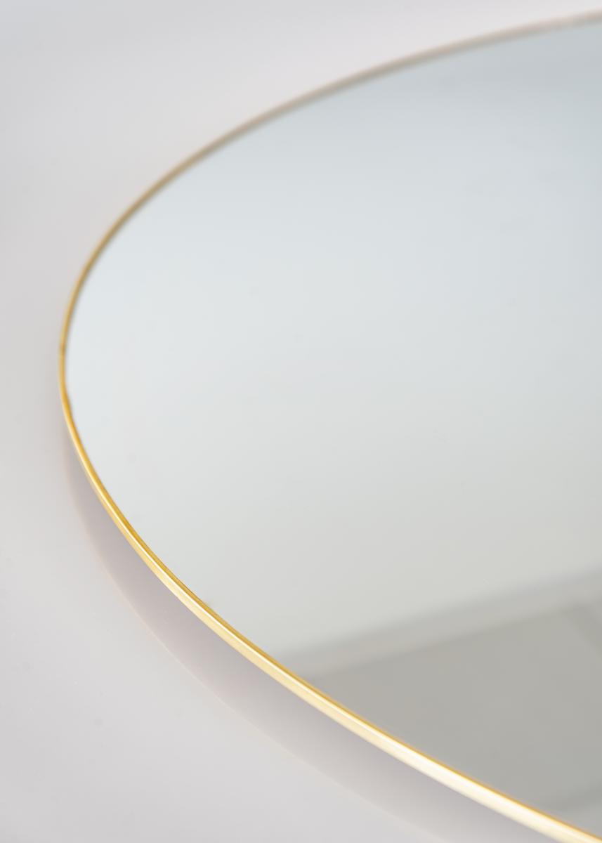 KAILA Round Mirror - Thin Brass 100 cm Ø