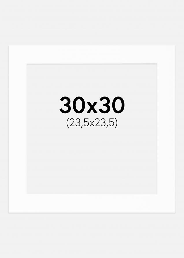 Passepartout Canson Hvid (Hvid kerne) 30x30 cm (23,5x23,5)