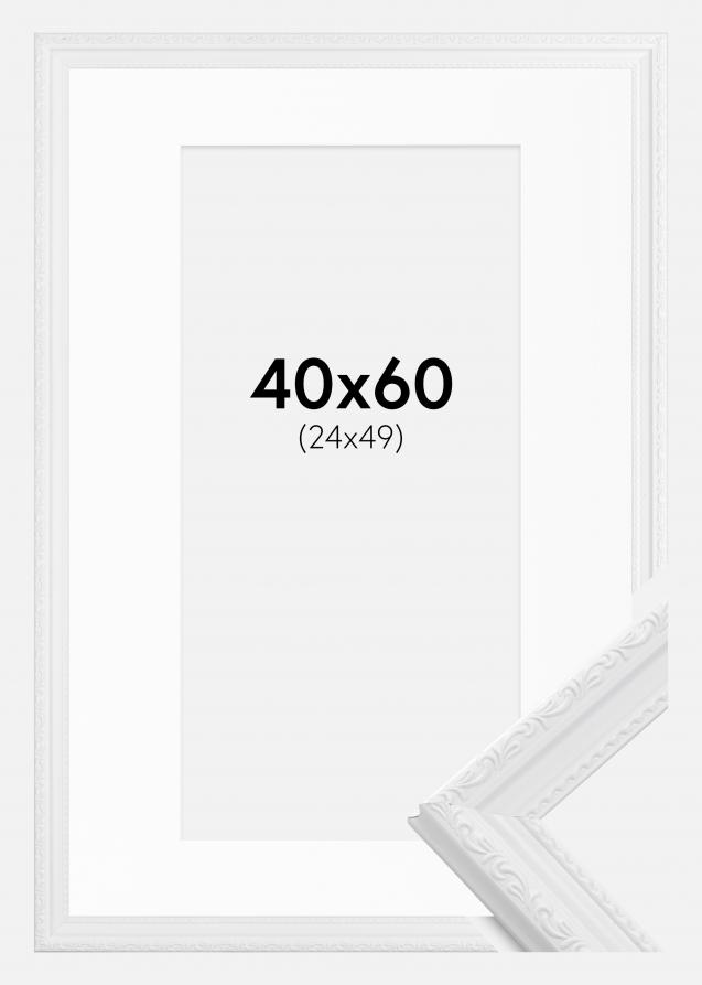 Ramme Abisko Hvid 40x60 cm - Passepartout Hvid 25x50 cm