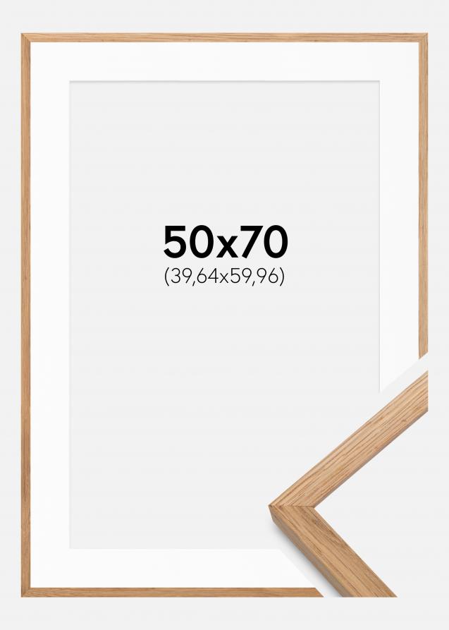 Ramme Soul Oak Veneer 50x70 cm - Passepartout Hvid 16x24 inches
