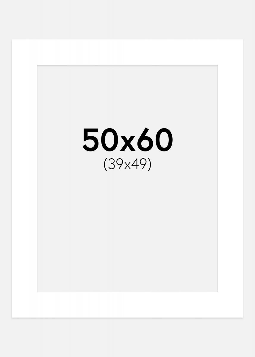 Passepartout Superhvid (Hvid Kerne) 50x60 cm (39x49 cm)
