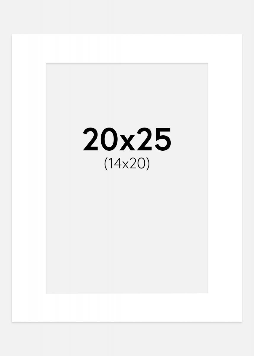 Passepartout Superhvid (Hvid Kerne) 20x25 cm (14x20)