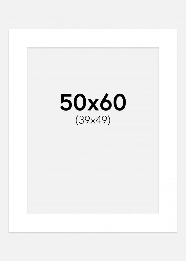 Passepartout Superhvid (Hvid Kerne) 50x60 cm (39x49 cm)