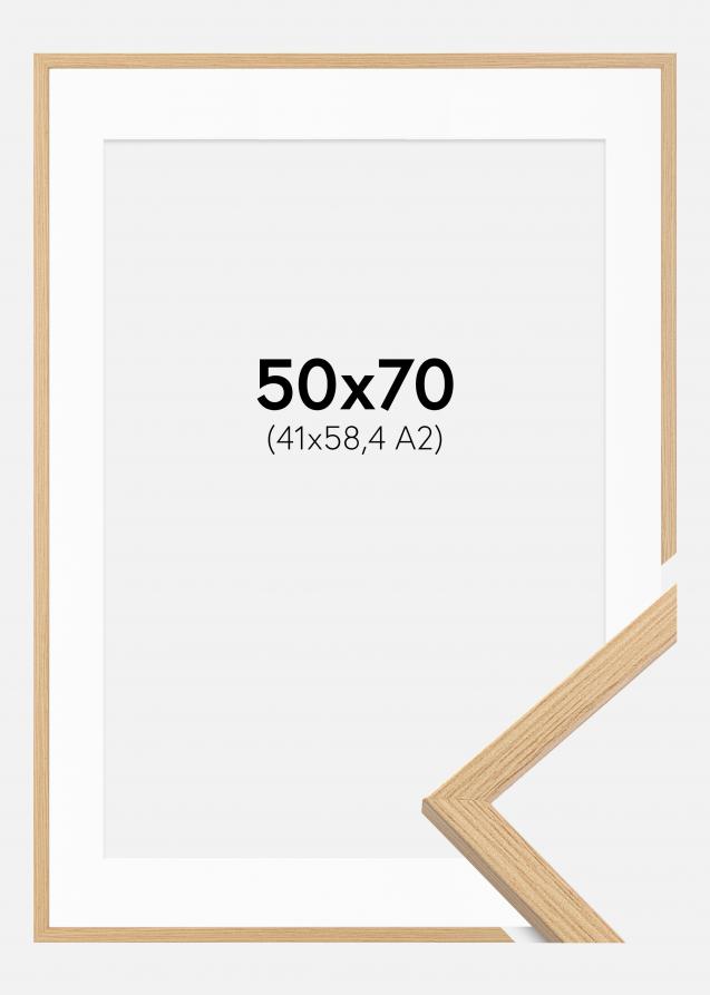 Ramme Galant Eg 50x70 cm - Passepartout Hvid 42x59,4 cm (A2)