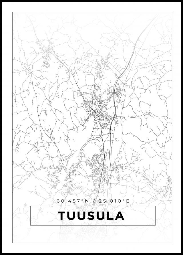Kort - Tuusula - Hvid Plakat